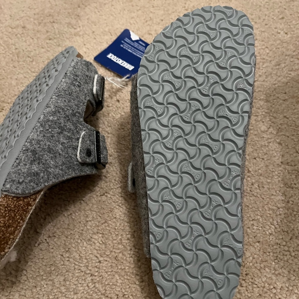 Birkenstock grey wool sandals/slippers size 34 - Picture 4 of 6